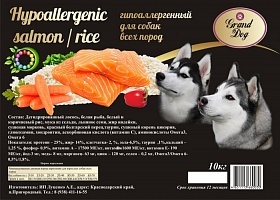 Hypoallergenic на основе рыба/рис для взрослых собак всех пород,10 кг